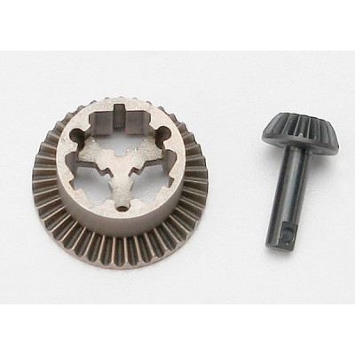 DIFFERENTIAL RING GEAR AND PINION GEAR ( FOR 1/16 SCALE TRAXXAS CARS ) 